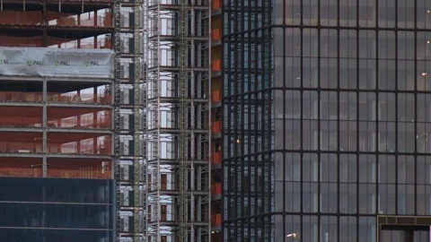 Skyscrapers under construction Stock Footage 95206928