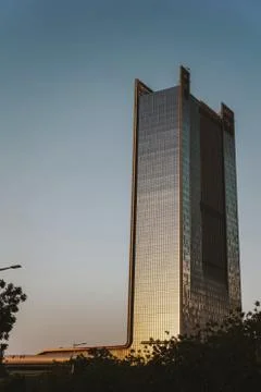 Skyscrapper during the sunset light Fotos de archivo