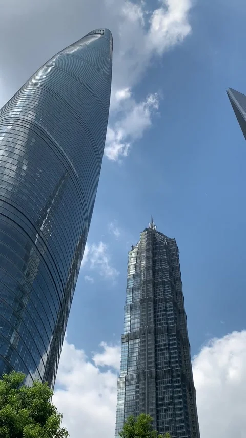 Skyscrappers in Shanghai Vídeos de archivo 342561493