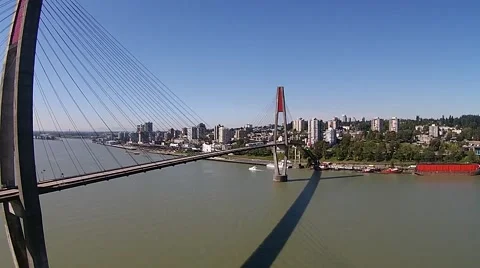 Skytrain on Bridge Stock Footage 41690264
