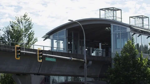 Skytrain Daytime Locked-Off 4K Stock Footage 72125766