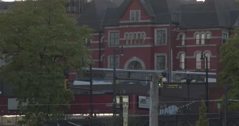 Skytrain in New Westminster 01 Видео 157899861