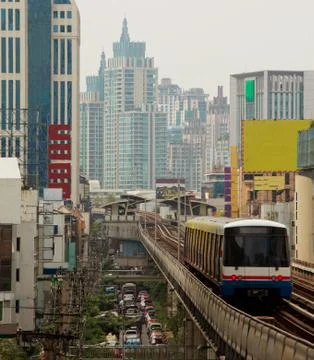Skytrain run Stock Photos