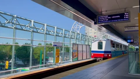 Skytrain Station in Vancouver Video stock 245224145