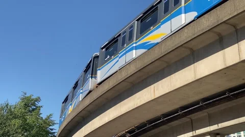 Skytrain in Transit Stock Footage 280879297