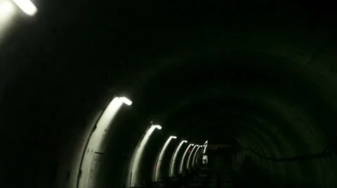 Skytrain tunnel on the canada line to richmand and vancouver airport. Stockbeeldmateriaal 10865004