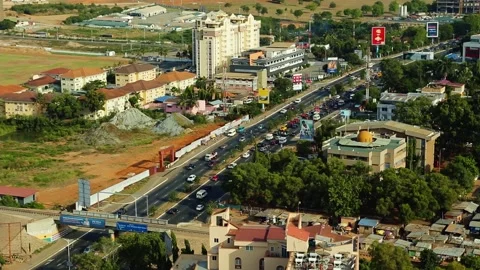 The skyview of the Accra. Ghana Video stock 157626349