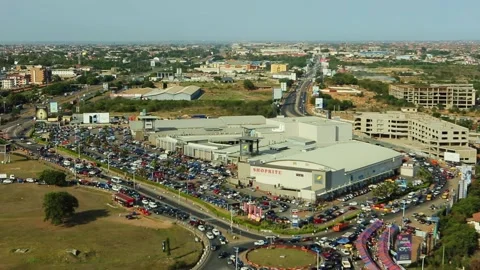 The skyview of the Accra. Ghana Video stock 157626351