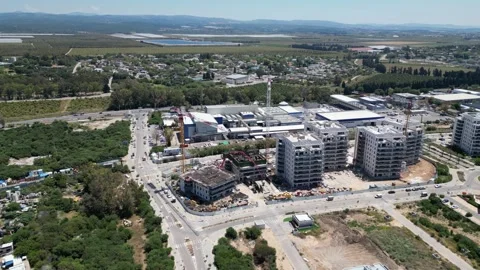 Skyview of Construction Site Stockbeeldmateriaal 240164907