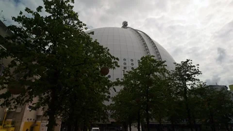 SkyView Elevators on Stockholm's Iconic Avicii Arena Vídeos de archivo 330885883