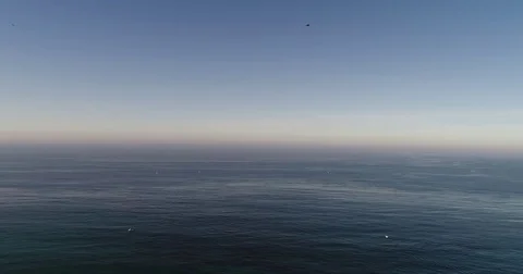 Skyview of Pacific Ocean with Planes Stockbeeldmateriaal 83865458