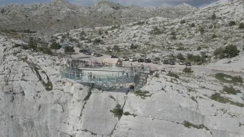 Skywalk glass observation bridge Stock Footage 219611005