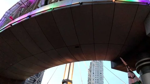 Skywalk of Grant Road Stock Footage 95884318