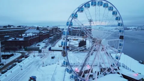Skywheel Helsinki in the Winter Stock-Footage 171259064