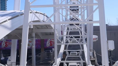 SkyWheel Turning Inside View of the Niagara Falls SkyWheel Stock Footage 126674451