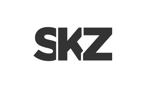 SKZ logo design template with strong and modern bold text. Initial based ve.. Stock Illustration