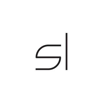 Sl initial letter vector logo icon Stock Illustration