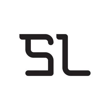 Sl initial letter vector logo icon Stock Illustration