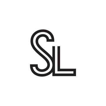 Sl initial letter vector logo Stock Illustration