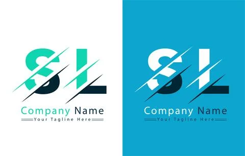 SL Letter Logo Design Concept. Vector Logo Illustration Stock Illustration