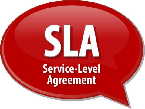 SLA acronym definition speech bubble illustration Illustrazione stock