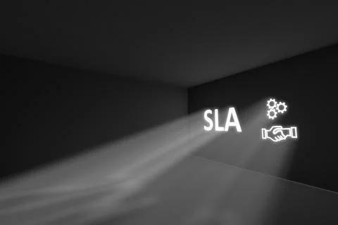 SLA rays volume light concept 3d illustration Stock Illustration