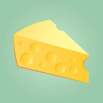 Slab Of Cheese Stock Illustration