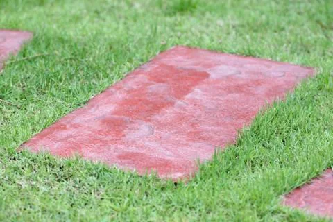 Slab of red stone. Foto stock