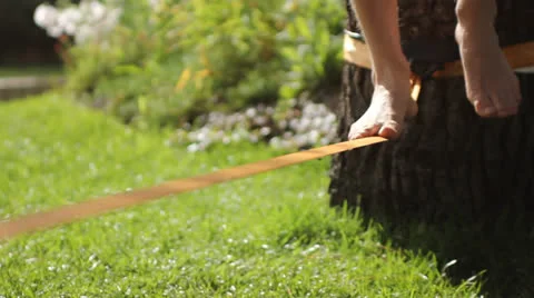 Slack Line Stock Footage 22497339