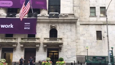 Slack Technologies Inc. (NYSE: WORK) initial public offering IPO with direct Stock Footage 121824649