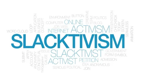 Slacktivism animated word cloud. Kinetic typography Stock Footage 107168482