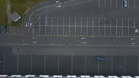 Slalom driving Stock Footage 165826795