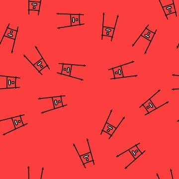 Slalom gate mountain skiing vector seamless pattern Illustrazione stock