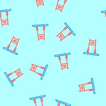 Slalom gate winter skiing vector seamless pattern 库存插图