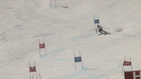 Slalom Skiing Stock Footage 343224