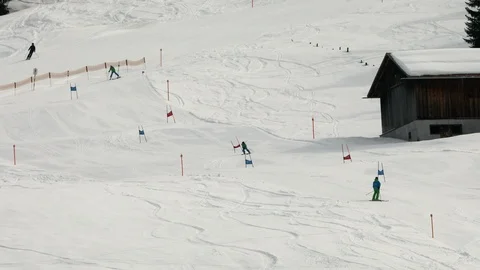 Slalom Training Stock Footage 104294386