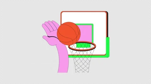 Slam dunk funky groovy flash message success animation Stock Footage 332271944