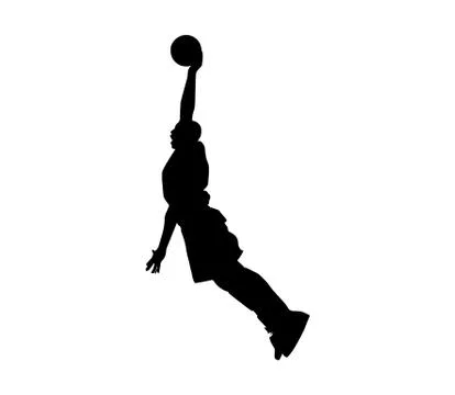 Slam dunk silhouette Stock Illustration