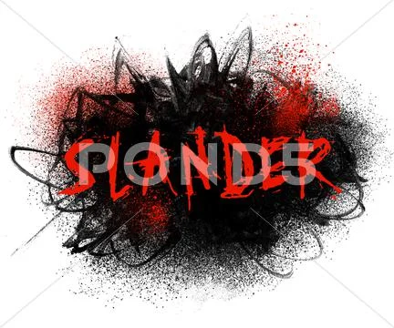 Slander typography illustration Stock Illustration