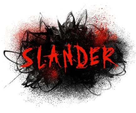 Slander typography illustration Stock Illustration