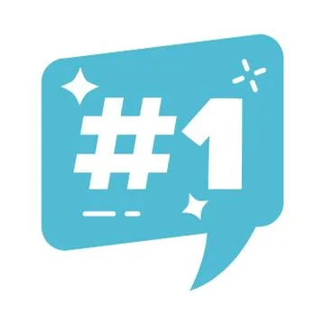 Slang speech bubble with number one silhouette style Illustrazione stock