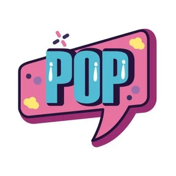 Slang speech bubble pop line and fill style Stockillustratie
