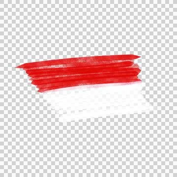 Slanted Chalk Texture Stroke Indonesia Flag Overlay Stock Illustration