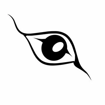 Slanted eye icon Illustrazione stock