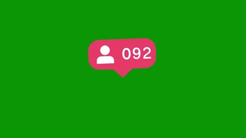 Slanted pink notification speech bubble with user profile icon Stock-Footage 346824552
