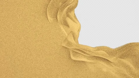 Slanted Sand Wipe Transition Alpha Stock Footage 308148078
