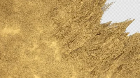 Slanted Sand Wipe Transition Alpha Stock Footage 311146169