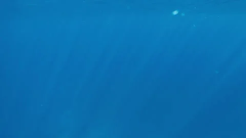 Slanted sun rays in the turquoise water of the Ocean, Slow motion Stock Footage 309592131