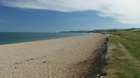 Slapton Sands beach, coastline Stock Footage 77436140