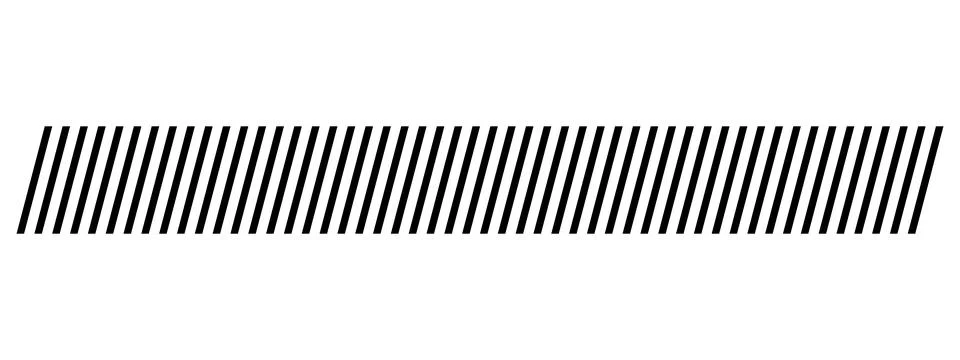 Slash line. Border with diagonal lines. Angle of tilt stripes. Black pattern Stock Illustration